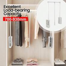 Pull Down Wardrobe Lift 15KG Heavy Duty With SOFT CLOSE Clothes Hanging Rail - (700-930)*830mm - View 8