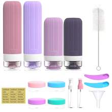 1/14pcs Travel Toiletry Bottles Set, Leak-Proof Plastic Containers With Caps, Refillable Spray Bottles, Transparent Plastic Bottles Wholesale, Suitable For Vacation, Business Trip, Fitness And Other Scenarios, Multiple Colors Available - Multicolor - View 15