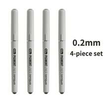 1pc Liquid Liner Pen, Waterproof Manga Outlining, Hand-Drawing Design, Black Smooth Sketching Pen, Art Supplies Marker, Bleed-Proof, Back To School - Direct Liquid Drawing Pen - View 14
