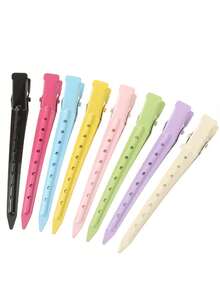96/48/24pcs Assorted Hair Clips - Alligator Clips, Suitable For Long Curly Hair And Thick Hair; 24pcs Duck Clips - Purple - View 4