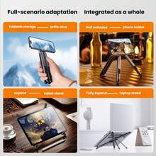 Giá đỡ/chân đế từ tính 3 trong 1, phù hợp cho điện thoại, máy tính bảng, máy tính xách tay, giá đỡ đa chức năng gấp gọn chắc chắn, di động, giá đỡ máy tính bảng, tương thích với iPhone/các thiết bị, dùng cho du lịch, văn phòng và sử dụng. - Xem 3