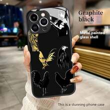Funda para móvil con diseño de gallina, compatible con fundas  y Apple. Fabricada en TPU, ofrece protección contra golpes y caídas. Un regalo ideal para amigos y familiares, que combina arte y funcionalidad a la perfección. - Negro - Ver 1
