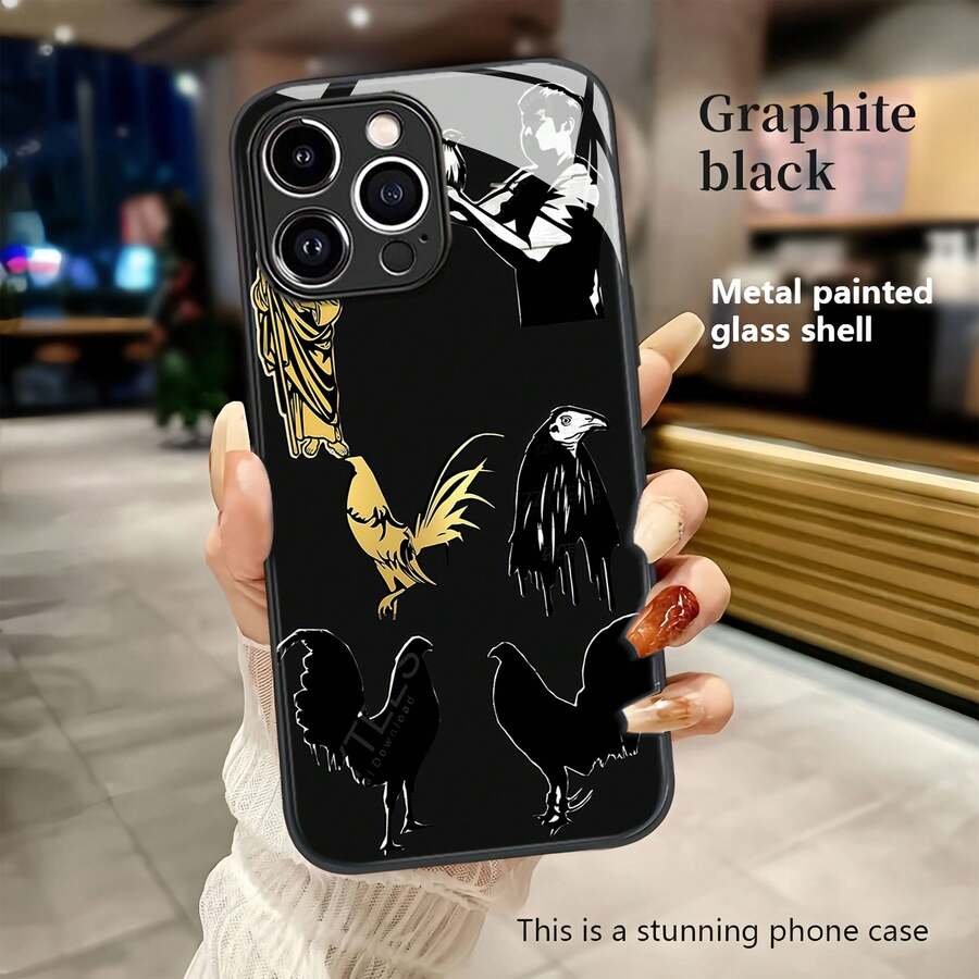 Funda para móvil con diseño de gallina, compatible con fundas y Apple. Fabricada en TPU, ofrece protección contra golpes y caídas. Un regalo ideal para amigos y familiares, que combina arte y funcionalidad a la perfección. - Negro - Ver 1