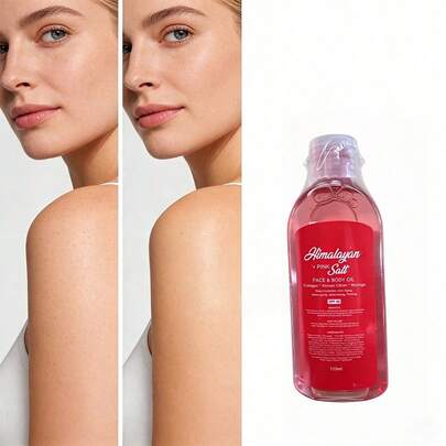Pink Salt Body Oil, Deeply Nourishing And Penetrating To Repair Skin Barrier, Moisturizing And Soothing Dry, Reddened Skin. Lightweight Absorption, Non-Greasy. Suitable For After Bathing, Massage, Soothing, All-Season Daily Use For Men And Women.