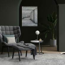 Plano 2D, Plano 2D, Plano 2D, Plano 2D - 1 pieza de obra de arte de túnel geométrico en blanco y , diseño de lienzo sin marco - Adecuada para decoración de pared en dormitorios, salas de estar, comedores, baños o pasillos - Pintura decorativa temática bidimensional, Plano 2D - Enmarcado - Ver 2