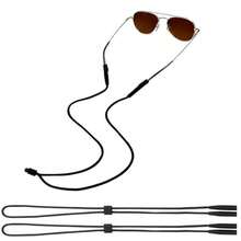 2 Pcs Eyeglasses Holder Strap Adjustable Glass Holders Around Neck For Men Women Anti Slip Eyewear Retainer Black - As Pic - View 1