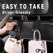 Car Seat Back Cover With Hidden Metal Hook Design, Premium Faux Leather Material, Universal Fit For Most Vehicles, Perfect For Holiday Travel, Protects Your Seats From Dirt And Damage, Ideal For Valentine's Day, Mother's Day, New Yea - A - 查看 4