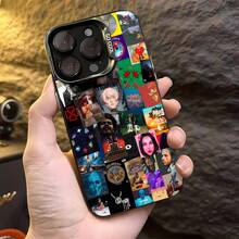 Fundas para teléfono con diseño de chica anime, cara rosa y amarilla. Compatibles con , Apple, VIVO, OPPO, , Transsion, ,  y Honor. Fabricadas en silicona TPU, ofrecen protección contra golpes y caídas. - Negro - Ver 1