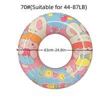 1 pieza Flotador de natación con forma de conejo rosa, adecuado para niños de 3 a 9 años, se puede usar en la piscina o como decoración para fiestas en la playa - Rosa - Ver 7