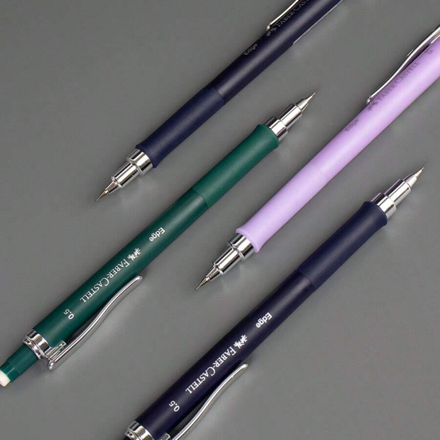 Lápiz Faber-Castell Edga, mina de 0.5mm, agarre de silicona para exámenes estudiantiles, mina irrompible - Multicolor - Ver 1