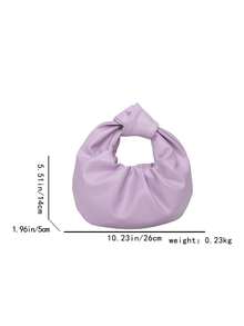 SIMUTINE Unique High-Quality Cloud-Shaped Handbag, New Pleated Underarm Bag, Fashionable Handheld Small Purse, PU Material, Suitable For Daily Use, Shopping, Commuting, Work, University - Purple - View 4
