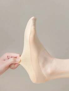 1/2/4/6 đôi tất thuyền nữ, tất mùa hè mỏng, chống trơn trượt, không lộ cổ chân, tất ngắn nữ mềm mại như lụa mới. - Nhiều màu - Xem 2