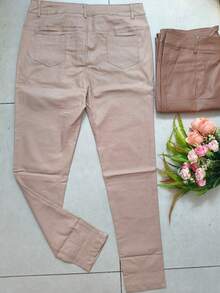 Women's Spandex Resin Pants - Bege4 - View 2