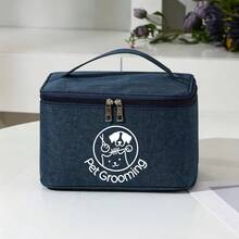 Pet Grooming Minimalist Line Art Print Storage Bag, Large Capacity Beauty Tool Organizer Box - Multicolor - View 4