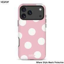 Custodia per telefono con design Bodian, adatta per iPhone 17 Pro Max, compatibile con iPhone 16 Pro Max, 15 Pro Max, 14 Pro Max, custodia per telefono di stile coreano alla moda e divertente, adatta per 11/12/13/14/15/28 Pro Max Plus, design elegante adatto sia per uomini che per donne, un regalo ideale per le fidanzate durante Natale, San Valentino, Pasqua, stagione di matrimoni e compleanni - Macchie bianche sul fondotinta - Visualizzare 1