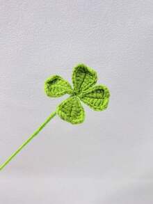 1/5/15/30pcs Hand Crochet Leaf Ornaments, Handmade Knitted Faux Eucalyptus Leaves, Artificial Fabric Foliage For Bouquet Decor, Ideal For Spring Summer Home Decor, Valentine's Day, Birthday & Graduation Gifts, DIY Floral Branch Craft Supplies - Weaving Leaves - View 9