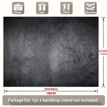 1pc Dark Gray Textured Concrete Backdrop, Measuring 177.8X228.6, Made Of Polyester.This Mixed Color Decoration Is Entryways, Photography Backgrounds, Birthday Celebrations, Outdoor Gardens, Photo Booths, And Party Decor - 1pc - View 8