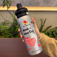 1 bình nước giữ nhiệt 650ml in hình dễ thương, bình chân không bằng thép không gỉ, thích hợp cho trường học, phòng tập thể dục, leo núi và du lịch, thiết kế chống rò rỉ. - Nhiều màu - Xem 16