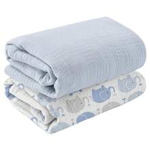 Manta de muselina unisex para bebé, baberos absorbentes suaves, manta multifuncional que se puede usar como paño de eructos, babero, pañal, cubierta para cochecito y asiento de coche, adecuada para niños y niñas, transpirable y cómoda, esencial para el baby shower - Multicolor - Ver 18