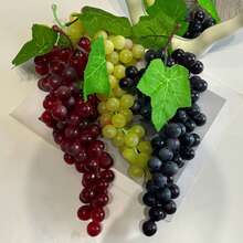 Artificial Grape Clusters, Lifelike Fake Fruit With Leaves, Suitable For Halloween, Thanksgiving, Autumn Parties, Home Kitchen Decor And Wedding Arrangements. Artificial Grape Vines, Realistic Artificial Grape Clusters Suitable For Christmas Tree Decoration, New Year's Party, Holiday Centerpiece Decoration, Rustic Home Decor And DIY Wreaths. Artificial Grape Fake Fruit, 3 Colors Decorative Artificial Grape Clusters With Leaves, Suitable For Weddings, Birthdays, Bridal Showers, Garden Parties, Home Kitchen And Bar Decor. - Multicolor - View 8