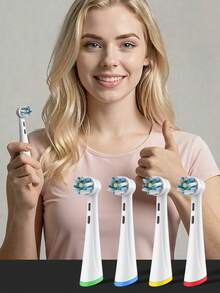 4/8/12 Pack Compatible With OralB IO Electric Toothbrush Replacement Toothbrush Brush Heads, Professional Cross Clean Toothbrush Replacement Head Refills For Oralb IO 2/3/4/5/6/7/7G/8/9/10 Series Electric Toothbrushes - White - View 10