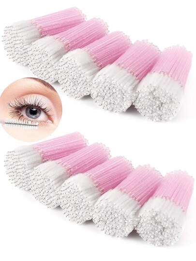 500/50pcs Disposable Mascara Wands, Bulk Mascara Brushes, Eyelash Brushes, Spiral Brushes, Makeup Tools, Suitable For Eyelash Extensions, Eyebrow Brushes, Eyeshadow Brushes, Spiral Brushes. (Multi-Color)