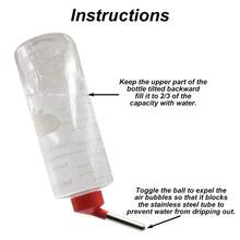 Dispensador de botellas de agua de plástico para beber conejos, alimentador colgante para mascotas, conejillo de indias, ardilla, conejo, aleatorio, 1000ml, 1 ud. - 1 unidad de color aleatorio - Ver 3
