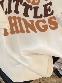 Casual Loose-Fitting T-Shirt With  Face Print, Crew Neck, Short Sleeves, Super Loose, Plus Size, Slightly See-Through - Vintage Street Style Unisex Loose Cotton Short Sleeve Crew Neck T-Shirt - 白色 2 - 查看 5