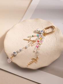 Bohemian Colorful Fish Bowknot Heart Cross Letter Pendant Beaded Keychain Suitable For Bag Accessories And Key Accessories Gifts - Multicolor - View 8