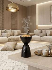 Elegant & Fashionable Aromatherapy Burner, Luxury Hammered Metal Design Incense Holder, Sophisticated Aroma Diffuser, Home Decor In Silver/Gold/Black - Hand-hammered Pattern - View 20