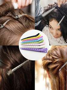 96/48/24pcs Assorted Hair Clips - Alligator Clips, Suitable For Long Curly Hair And Thick Hair; 24pcs Duck Clips - Purple - View 5
