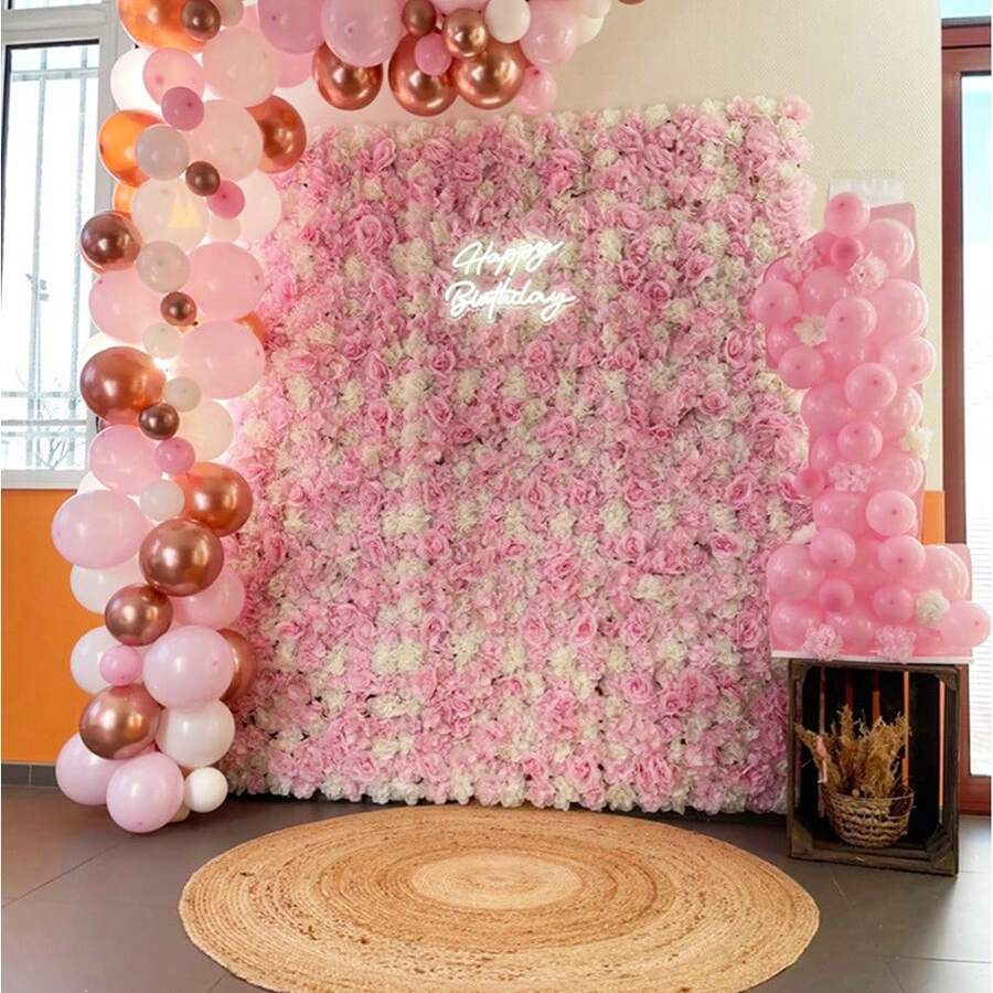 1PC,60 Cm/23.62inch, Luxurious White Rose Artificial Flower Wedding Dining Flowers, Artificial Flower , Long Flower Rows For Wedding Celebration, Suitable For Weddings, Outdoor, Photography Props, Home Decoration, Flower Wall - Multicolor - View 1