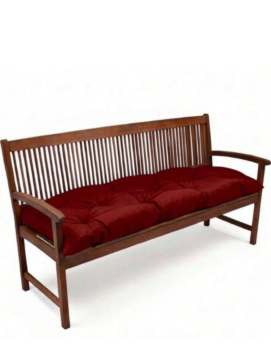 100x45 Cm Soft Fiber-Filled Bench Cushion, Single Seat Cushion (Bottom Part Only) - Redwood - View 1