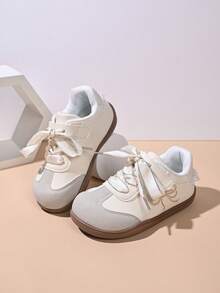 2025 New Arrival Kids Sneakers, Soft & Durable Soles, Suitable For Girls & Boys, Autumn (Kindly Select According To Actual Foot Length) - Beige - View 4