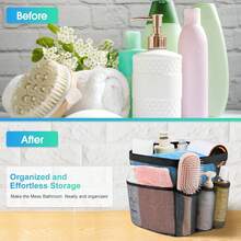 Attmu Mesh Shower Caddy Portable For College Dorm Room Camping Essentials, Shower Caddy Dorm With 9-Pockets, Large Capacity Hanging Basket Bathroom Bag For Toiletry, Swimming, Gym, Camp, Beach - 顏色 - 查看 5