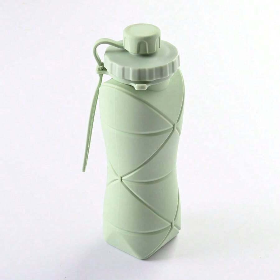 Collapsible Water Bottle Large Capacity Outdoor Travel Sports Portable Silicone Water Bottle High Temperature Resistant  Telescopic Folding Cup - 粉色 - 查看 1