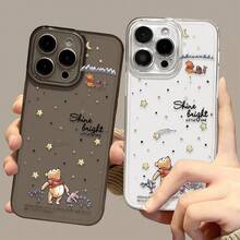 Ốp điện thoại unisex sáng tạo và đẹp mắt được làm từ chất liệu TPU với họa tiết Winnie the Pooh của Disney, làm bằng silicon trong suốt. Kiểu dáng thời trang, dễ thương, với chữ tiếng Anh, thiết kế trang nhã, hình ngôi sao, sao băng, cao cấp, hoạt hình và thu hút. Tương thích với các dòng điện thoại iPhone 17/17 Pro/17 Pro Max/16/15/14/13/12 PRO & PRO Max. - Màu đen mờ - Xem 3
