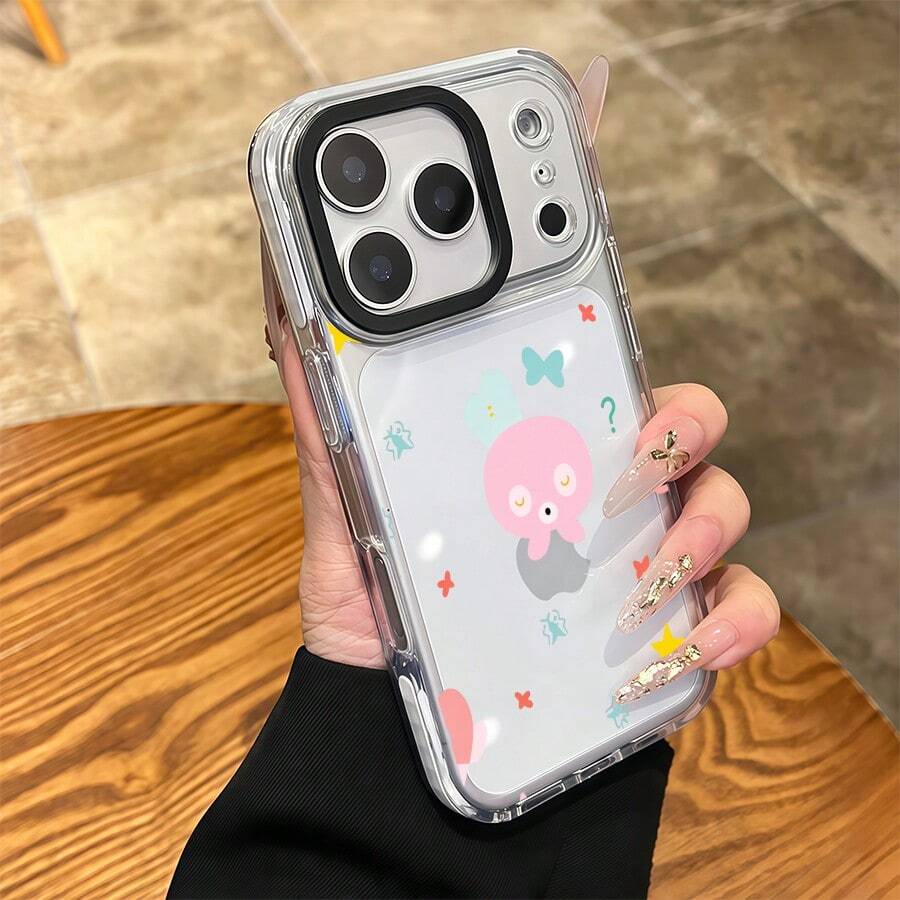 インスタ風 ワンポイント レディース スマホケース 17pro Max/17pro/17/11/12/13/14/15/15Pro/15PluS/15Pro Max/16/16Pro/16PluS/16Pro Max/MIN/X/XR 対応  デュアルカラー TPU 傷防止 衝撃吸収 パーティー用  インスタ映え 大人上品 プレゼント - 白边 - チェックする 1