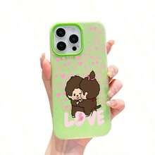 スマホケース 2in1ケース ジェル風可愛いデザイン キャラクターイラスト 大人可愛い 女子向け TPU+PP二層構造 柔らかTPU 耐衝撃 カメラレンズ保護 17/16/15/14/13/12/11/5/7/8 Plus Pro Max 対応 インスタ映え プレゼント - 绿色 - チェックする 1