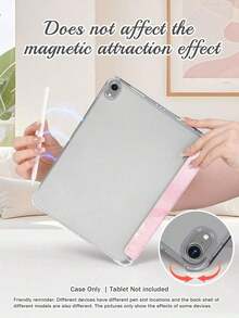 Pink-Toned Lettering Tablet Case With Customisable Name Or Commemorative Date, Featuring A Stylus Slot, Tri-Fold Stand Design, Compatible With IPad Mini 4/5/6/7, Suitable For 9. 7-Inch (2017/2018) And 10. 2-Inch (7th-9th Generation), Air (3rd/4th/5th/6th Generation) And Pro (9. 7, 11, 12. 9-Inch) Tablets. - 白色 - 查看 11