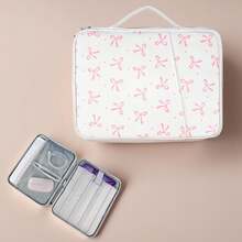 Túi đựng/bao đựng máy tính bảng họa tiết nơ, tương thích với iPad, Kindle, Galaxy và máy tính bảng Android, chống nước, có tay cầm và túi phía trước, chất liệu da PU. - Xem 8