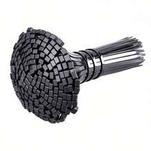 Bộ 100 dây buộc cáp nylon dùng cho thương mại điện tử xuyên biên giới, màu đen và trắng, thiết kế tự khóa, bền chắc, dùng để buộc bó dây điện, sử dụng trong gia đình và công nghiệp. - Một kích cỡ phù hợp cho tất cả - Xem 4