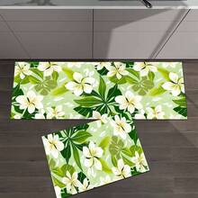 1pc Floral Pattern Printed Long Rug, Suitable For Living Room, Laundry Room, Bathroom, Bedroom, Kitchen, Entrance Mat - Multicolor - View 4