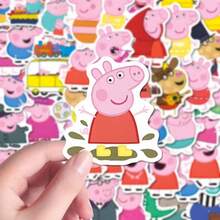 Hasbro 120张创意新款卡通小猪佩奇主题装饰贴纸，适用于手机壳、信封、礼品袋、生日和节日装饰 - 彩色 - 查看 5
