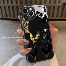 Funda para móvil con diseño de gallina, compatible con fundas  y Apple. Fabricada en TPU, ofrece protección contra golpes y caídas. Un regalo ideal para amigos y familiares, que combina arte y funcionalidad a la perfección. - Negro - Ver 2