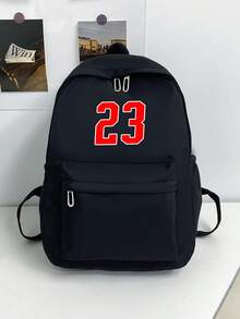 1 chiếc balo thời trang unisex, balo cỡ lớn tiện dụng cho nam và nữ, thích hợp đi làm hàng ngày. - màu đen - Xem 9