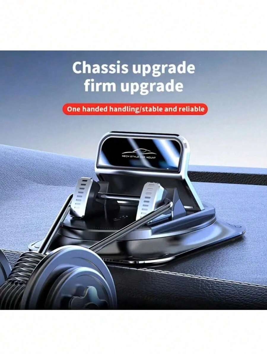 1PC 360° Rotatable Car Phone Mount, ABS Material, Silicone Non-Slip Pad, Dashboard Compatible, Suitable For Car, Office, Home Use,Dashboard Rotary Navigation Phone Holder, Rotation Bracket, Advanced Non-Slip Pad, Universal Car Mount