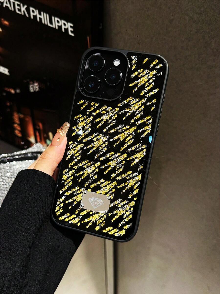 1个奢华水钻格纹软硅胶保护壳，握感舒适，适用于 17 Pro Max/17 Pro/17 Air/17/16 Pro Max/16/16 Pro/16 Plus/15/15 Pro Max/15 Plus/15 Pro/14 Pro Max/14 Pro/14/13 Pro Max/13/13 Pro/13 Pro Max/12/12 Pro Max/12 Pro/11/11 Pro Max/11 Pro