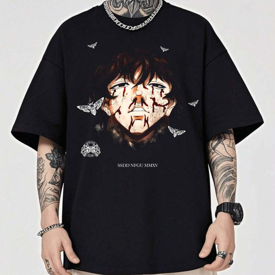 Shirt With Butterfly Print - 黑色 - 查看 1