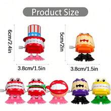Annhua Walking Teeth Toys 7PCS, Wind-Up Chattering Teeth Smile Small Wind Up Toy Feet Knickknack For Party Halloween Christmas Home Desktop Decoration - Multicolor - View 3